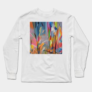 Wild Grasses Abstract Long Sleeve T-Shirt